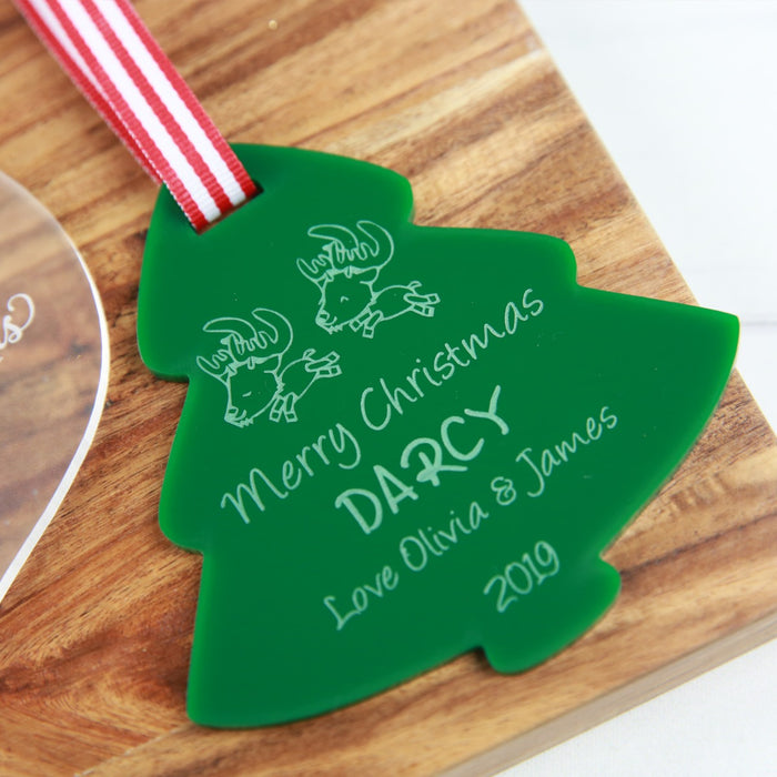 Engraved Acrylic Christmas Decorations