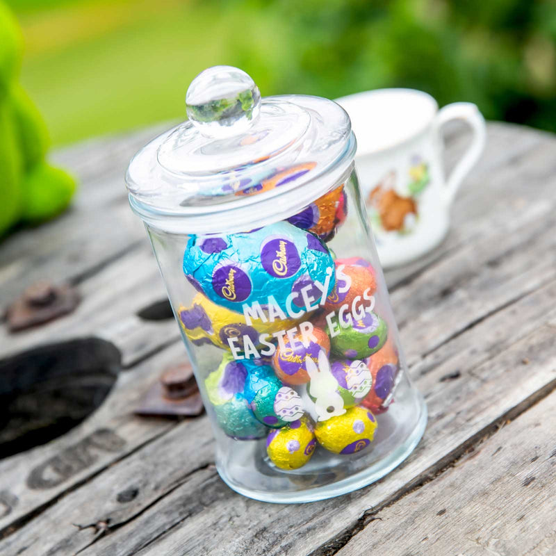 Personalised Engraved Easter Egg Glass Jar