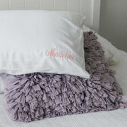 Personalised Embroidered Name Bamboo White Pillow Case Christmas Present