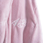 Soft personalised robe for men or women with initials embroidered on chest