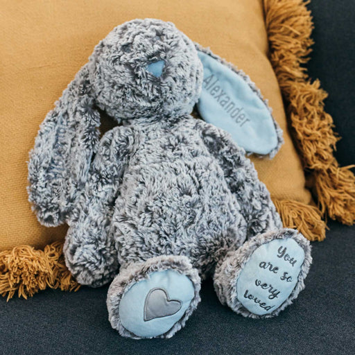 Personalised Embroidered Plush Bunny Rabbit Toy - Baby Blue