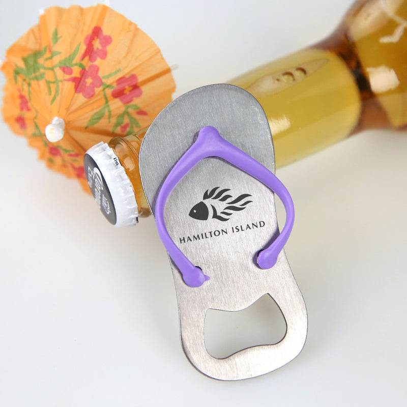 Custom Designed Engraved Corporate logo Purple Strap Metal Bottle Opener Promotional Promotional Client Gift