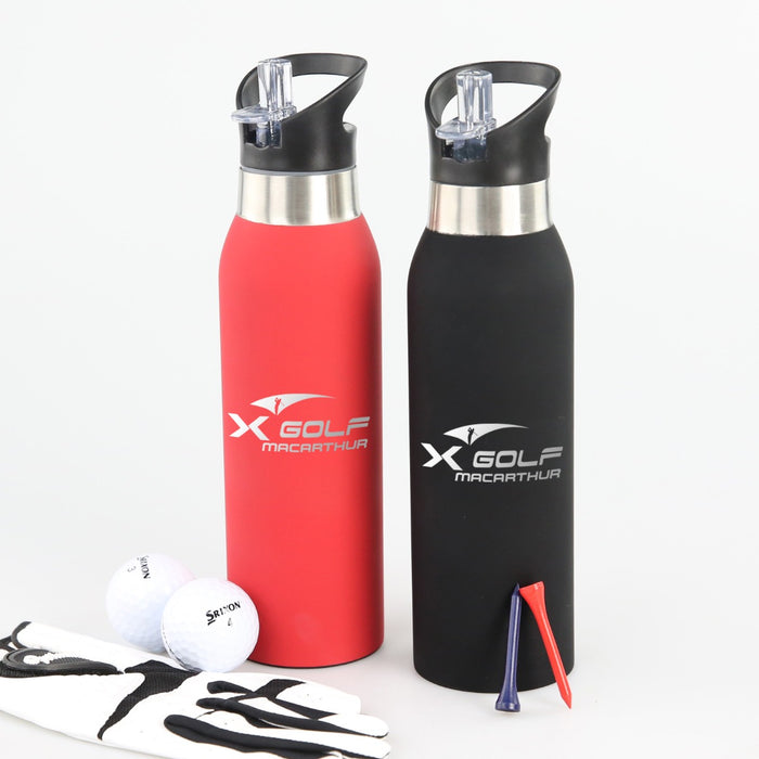 Personalised Engraved Red and Black Company Logo Promotional 500ml Sports Drink Bottle Client Gift