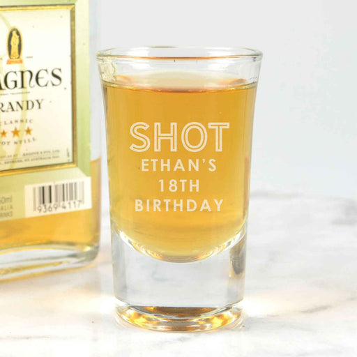 Personalised Engraved Name Birthday 30th Premium Shot Glass