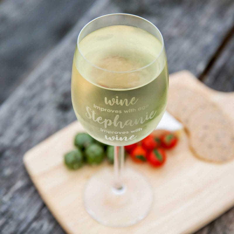 Custom Designed Engraved Bar ware Housewarming wine glass gift