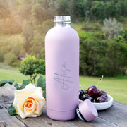 Custom Designed Engraved Mother's Day Stainless Steel Insulated Purple Water Bottle