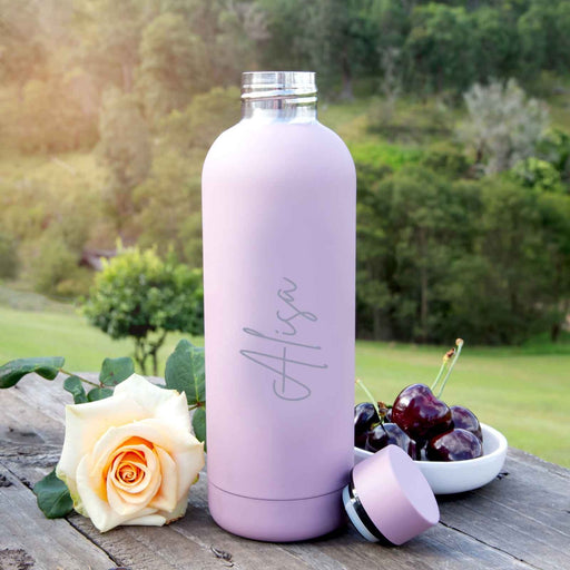 Custom Designed Engraved Mother's Day Stainless Steel Insulated Purple Water Bottle