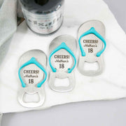 Custom Artwork Engraved Name Birthday Bottle Opener White Straps Gift