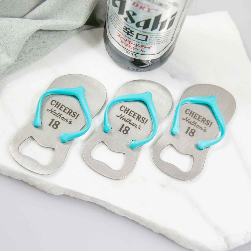 Customised Engraved Name Initials Groomsman Thong Bottle Opener Birthday