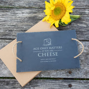 Custom Artwork Engraved Birthday Slate Serving Cheese Platter