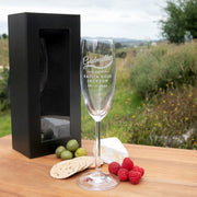 Custom Designed  Engraved Godparents Champagne Glass Present for Christenings, Naming Days and Baptisms