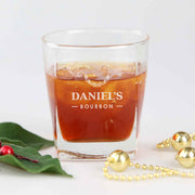 Personalised Engraved Merry Christmas Scotch Whiskey Glass Present