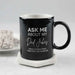 Customised Engraved Father's Day "Ask Me About My Dad Jokes" Black Coffee Mug Present