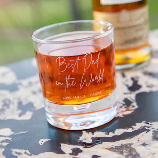 Personalised Engraved Father's Day Whisky Scotch Glass Present