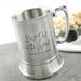 Custom Artwork Engraved Stainless Steel Metal Silver Beer Mug Father's Day Present