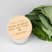 Customised Engraved Mother’s Day Wooden Lid Candle Present