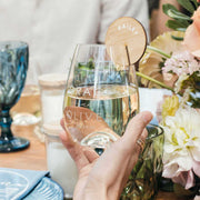 Customised Engraved Wedding Couple's Names Stemless Wine Glass Favour