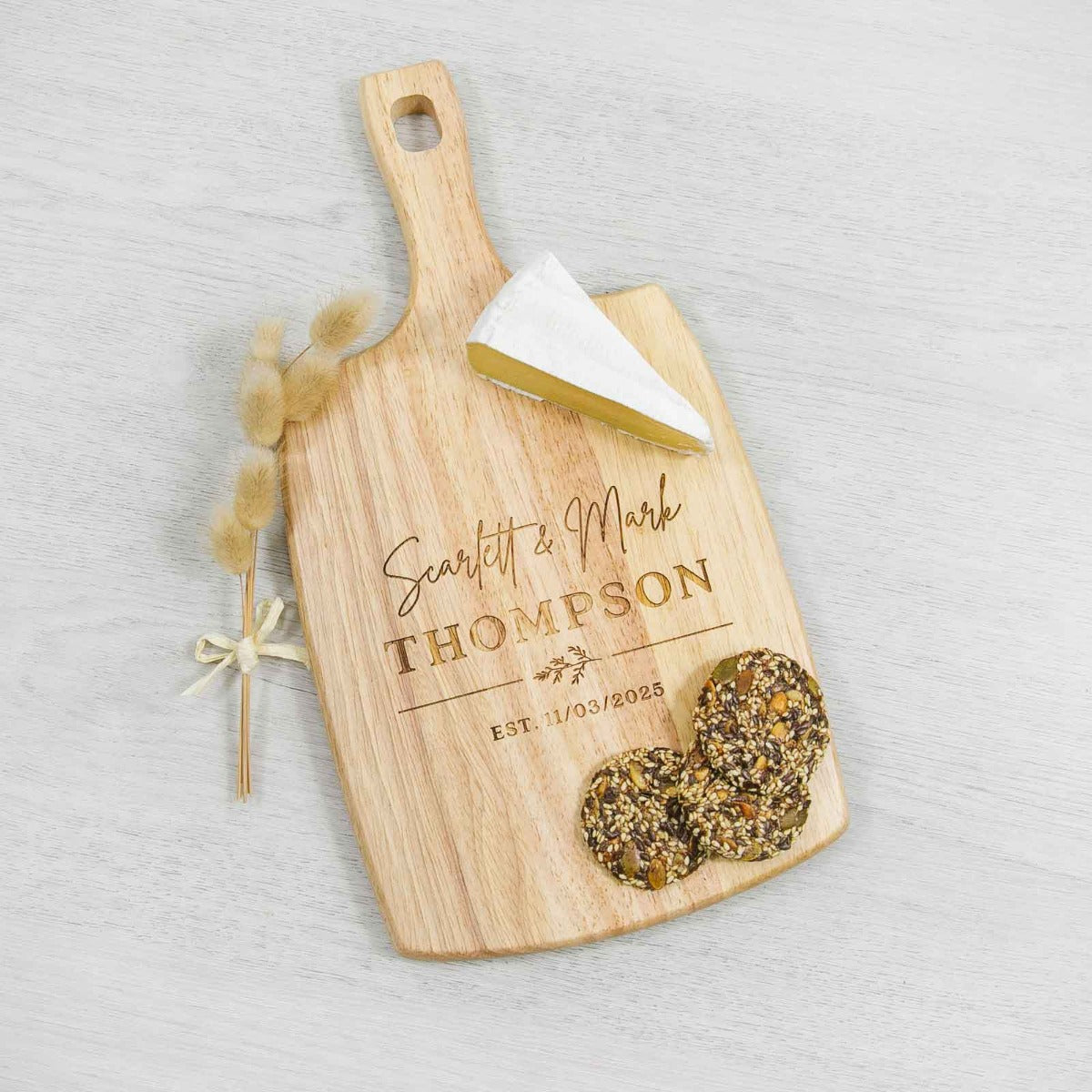 Engraved Wedding Cheese Board | Personalised Favours