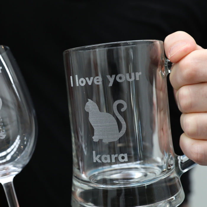 Laser etched custom Wine Glass Beer Mug rude gift