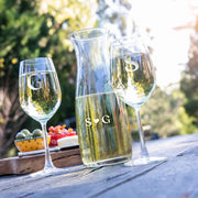 Personalised Engraved Wine Carafe with Twin Wine Glasses Wedding bride and Grooms Gift