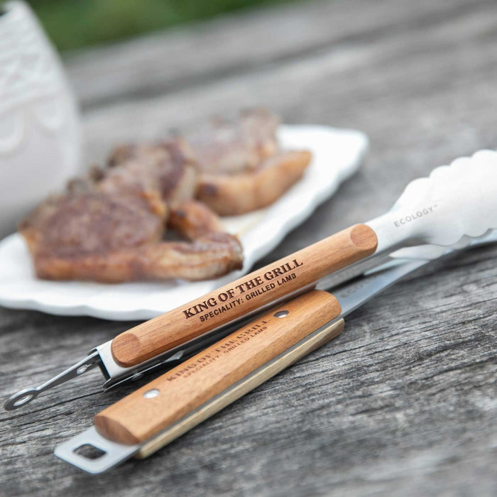 Customised Engraved BBQ Set Christmas Gift- Tongs and spatula