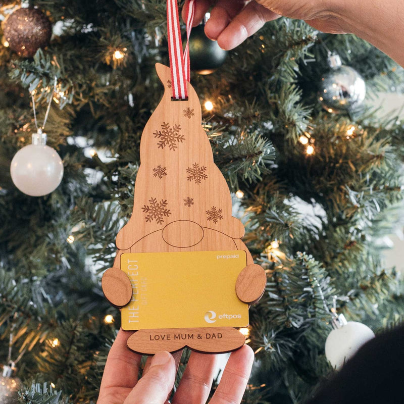 Customised Engraved Christmas Decoration Gift Card Holder