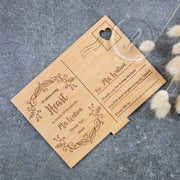 Custom Artwork Engraved Wooden Teacher Postcard Christmas Present