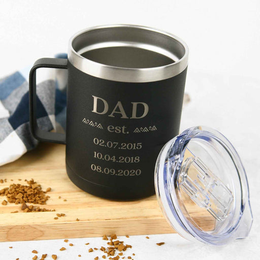 Personalised Flask Fishing Gift Set Thermal Travel Mug Fishing Gifts  Fathers Day