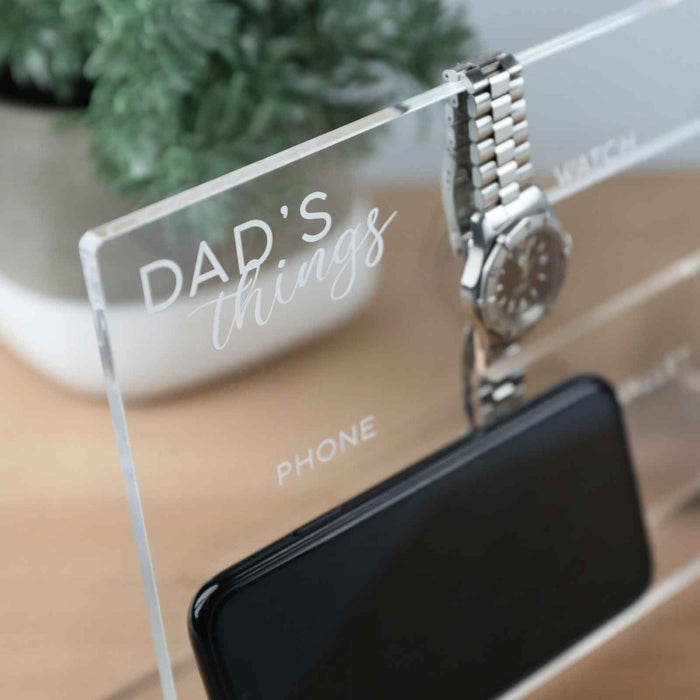 Father's Day Engraved Acrylic Accessories Holder