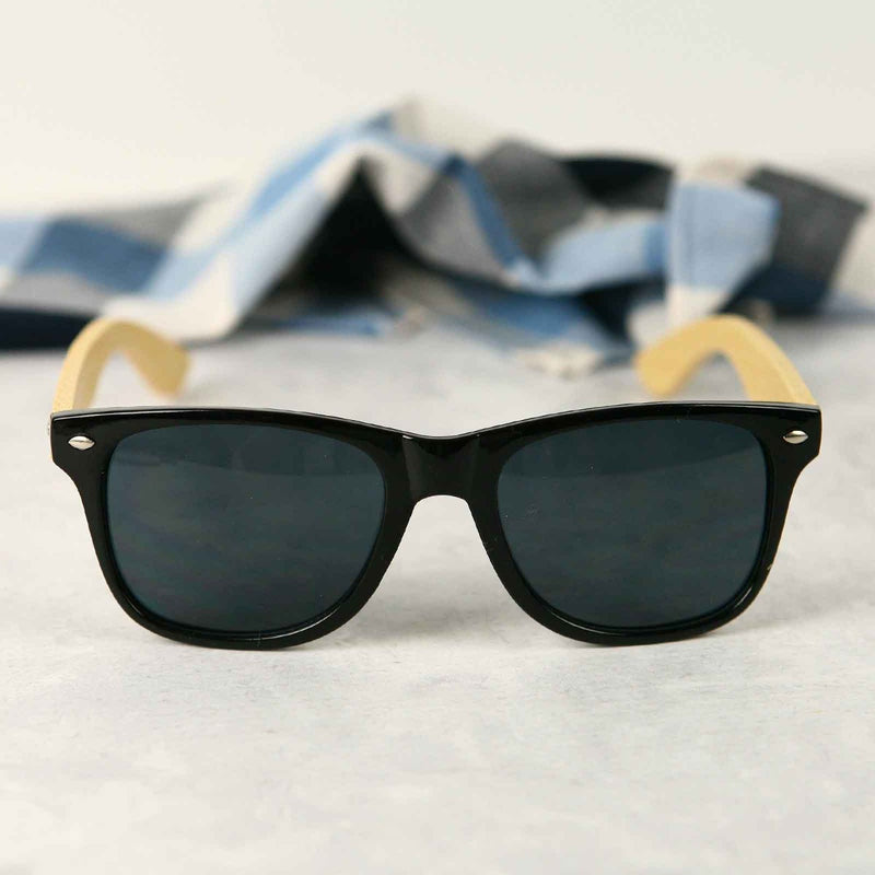 Father's Day Engraved Bamboo Wooden Sunglasses