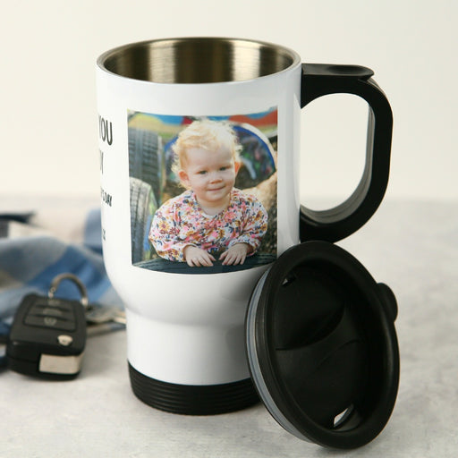 Personalised Photo Printed Father's Day Stainless Steel Insulated Travel Mug 440ml Present