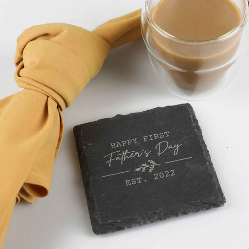 Personalised Engraved Slate Father's Day Coaster Gift