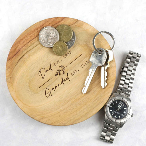 Personalised Engraved Father's Day Trinket Dish Present