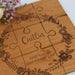 Custom designed laser cut and engraved "will you be my flower girl" wooden wedding puzzle piece set