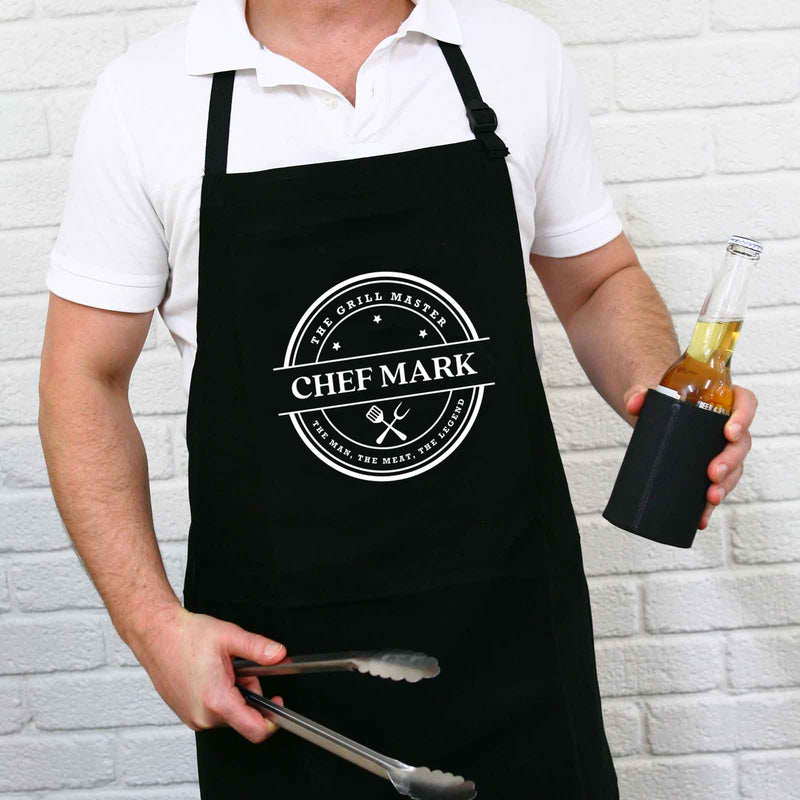 The Grill Master Printed Black BBQ Apron