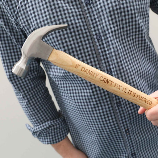 Personalised Wooden Hammer Gag Gift