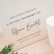 Printed Memorial Candle Stand with LED Candle