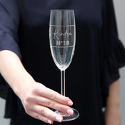 Customised Engraved 18th Birthday Fluted Champagne Glass Gift