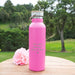 Personalised Engraved Pink Metal Water Bottle Mother's Day