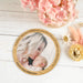 Personalised Printed Mother's Day Photo on Round Bamboo Card With Magnet Present
