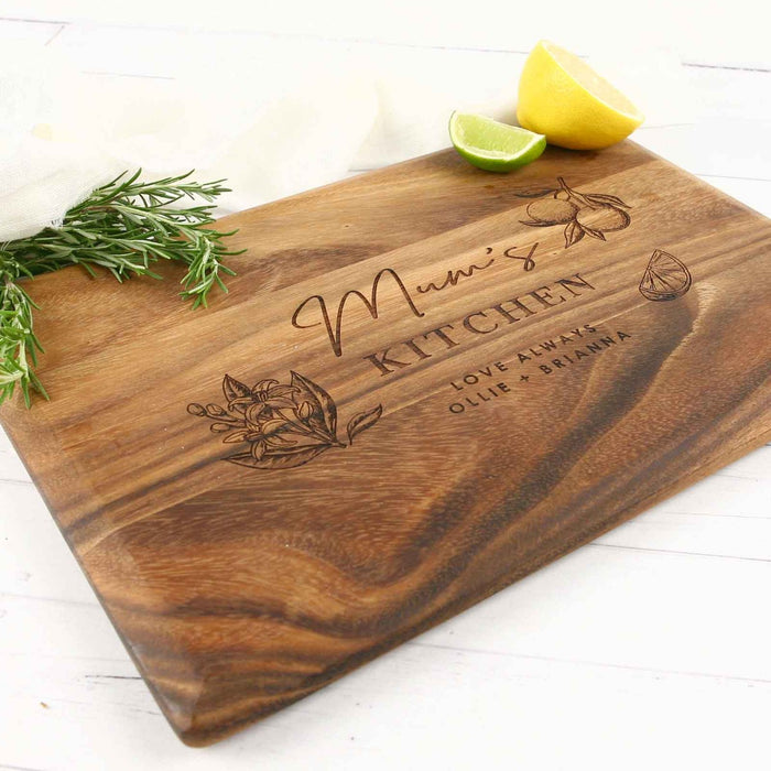 Engraved Mother's Day Rectangle Acacia Serving Board