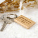 Engraved Customised Message Mother's Day Rectangle Wooden Keyring Gift