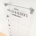 Customised Printed 6mm Clear Acrylic Weekly Family Planner