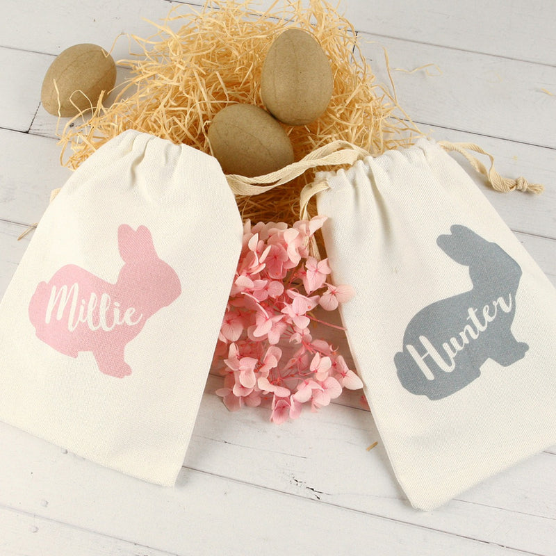 Printed Calico Easter Drawstring Bag