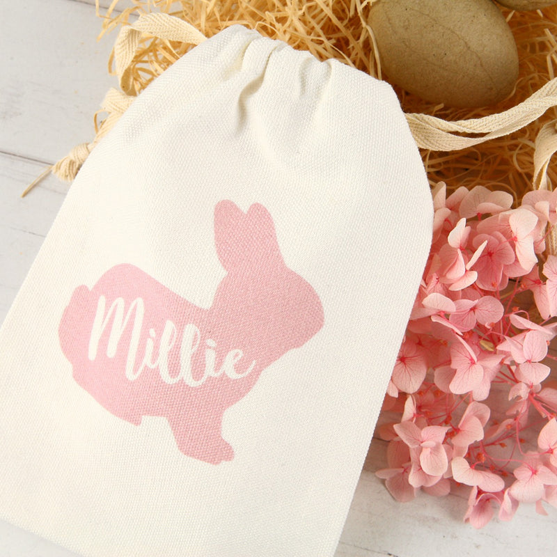 Printed Calico Easter Drawstring Bag