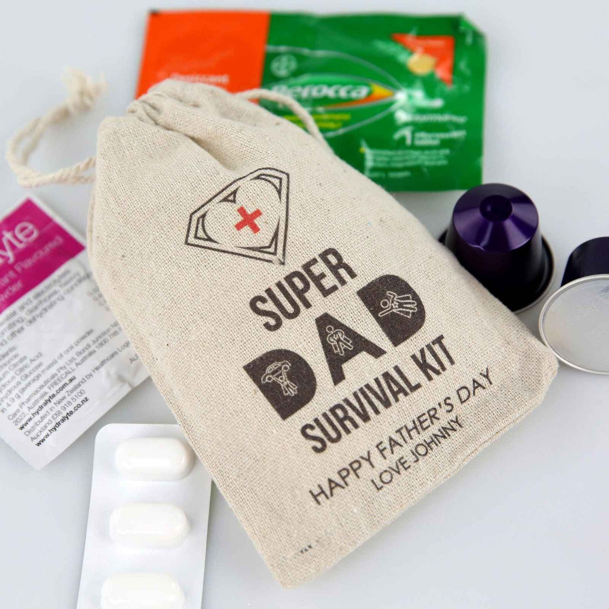 Printed Father’s Day Survival Kit Gift Bags | Personalised Favours