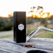 Gift boxed golf balls with bold black personalised initials