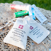 Personalised Printed Hens Party Hangover hessian Bag Kit Favours