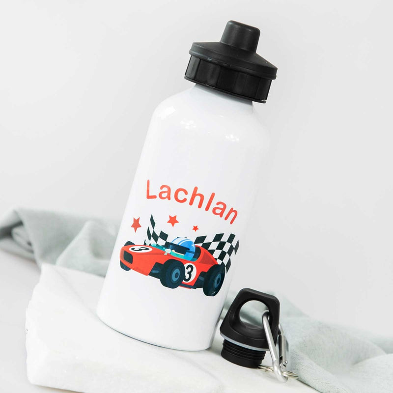 Custom Printed child's Name Race Card Water Bottle 500ml