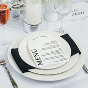 Personalised Wedding Printed White Arch Acrylic Wedding Menu